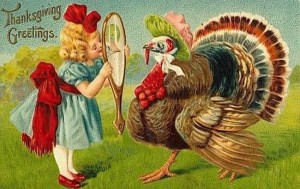 Thanksgiving turkey with mirror